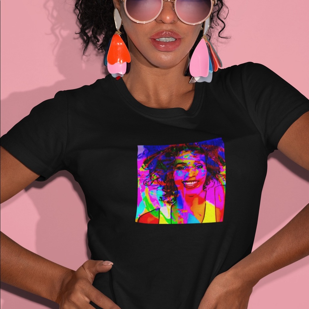 Whitney Houston Inspired Abstract Tee  (S-XL)